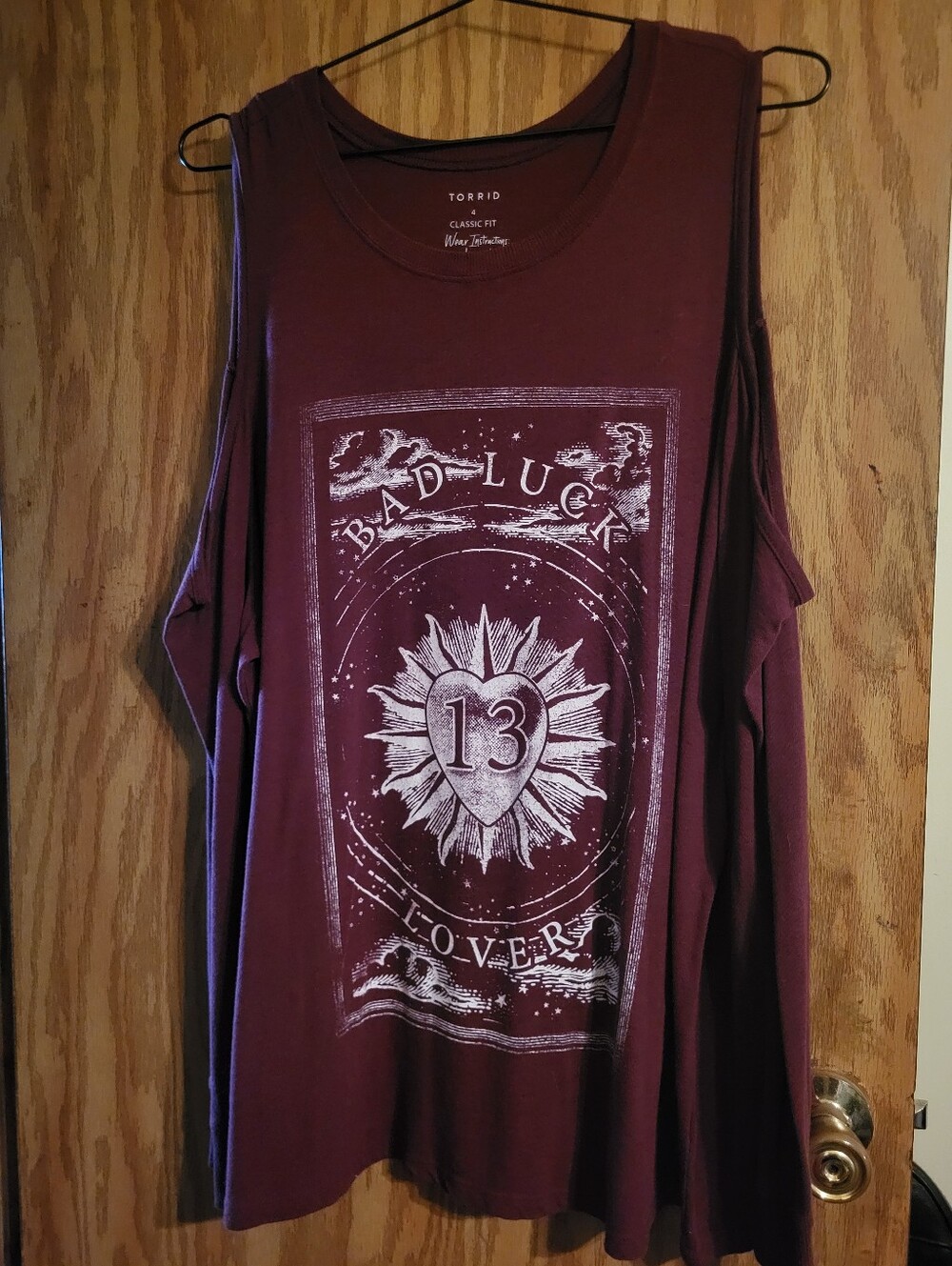 torrid Burgundy Graphic Cold-Shoulder Top